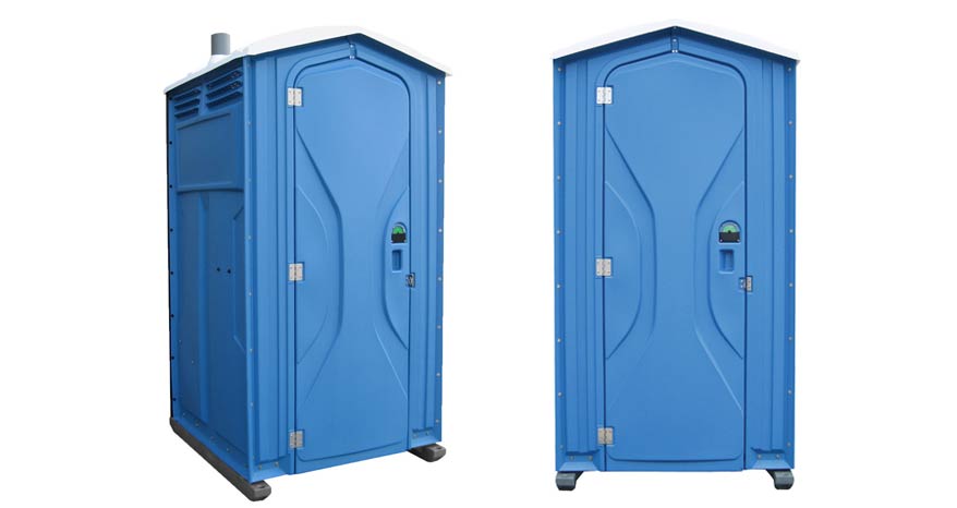 Long-term porta potty units on site in Junction City, Kansas